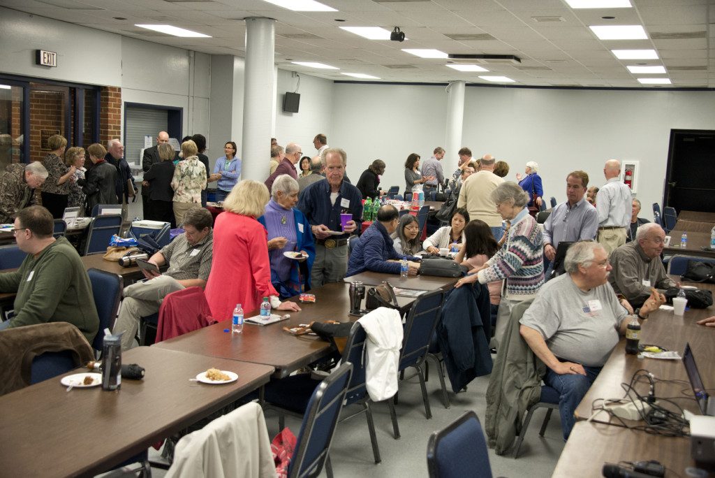 Members of the Northern Virginia Photograhic Society gather to celebrate the Society's 50th Anniversary.  The Dunn Loring Volunteer Fire Department.  2148 Gallows Rd, Dunn Loring, Va.  7 April 2015 - Photo by Alan Goldstein