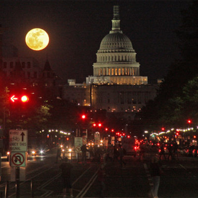 April 19, 2019 – Shoot the Full Moon Rise Over the Capitol by John Krout